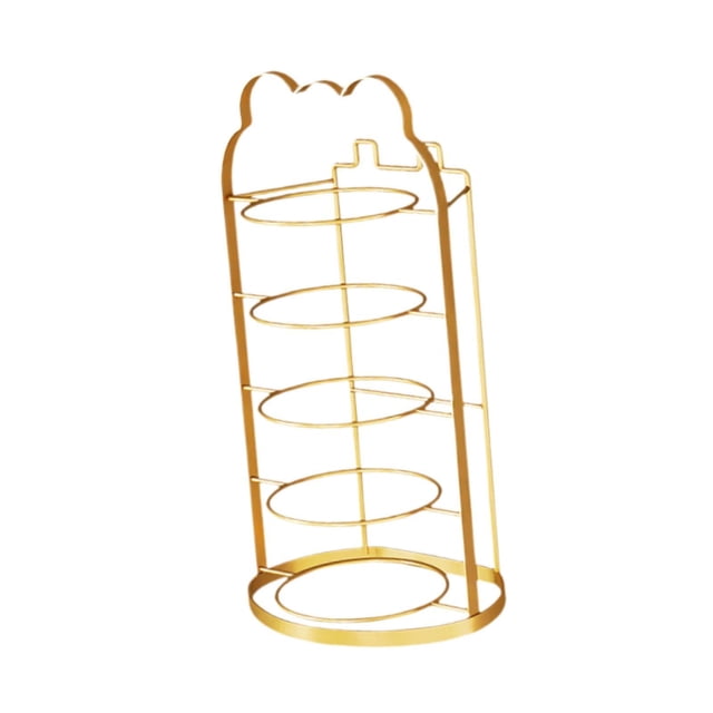 Estante de preparación de alimentos, soporte para platos de comida, multifuncional, de varios niveles, para cocina Oro de 5 capas
