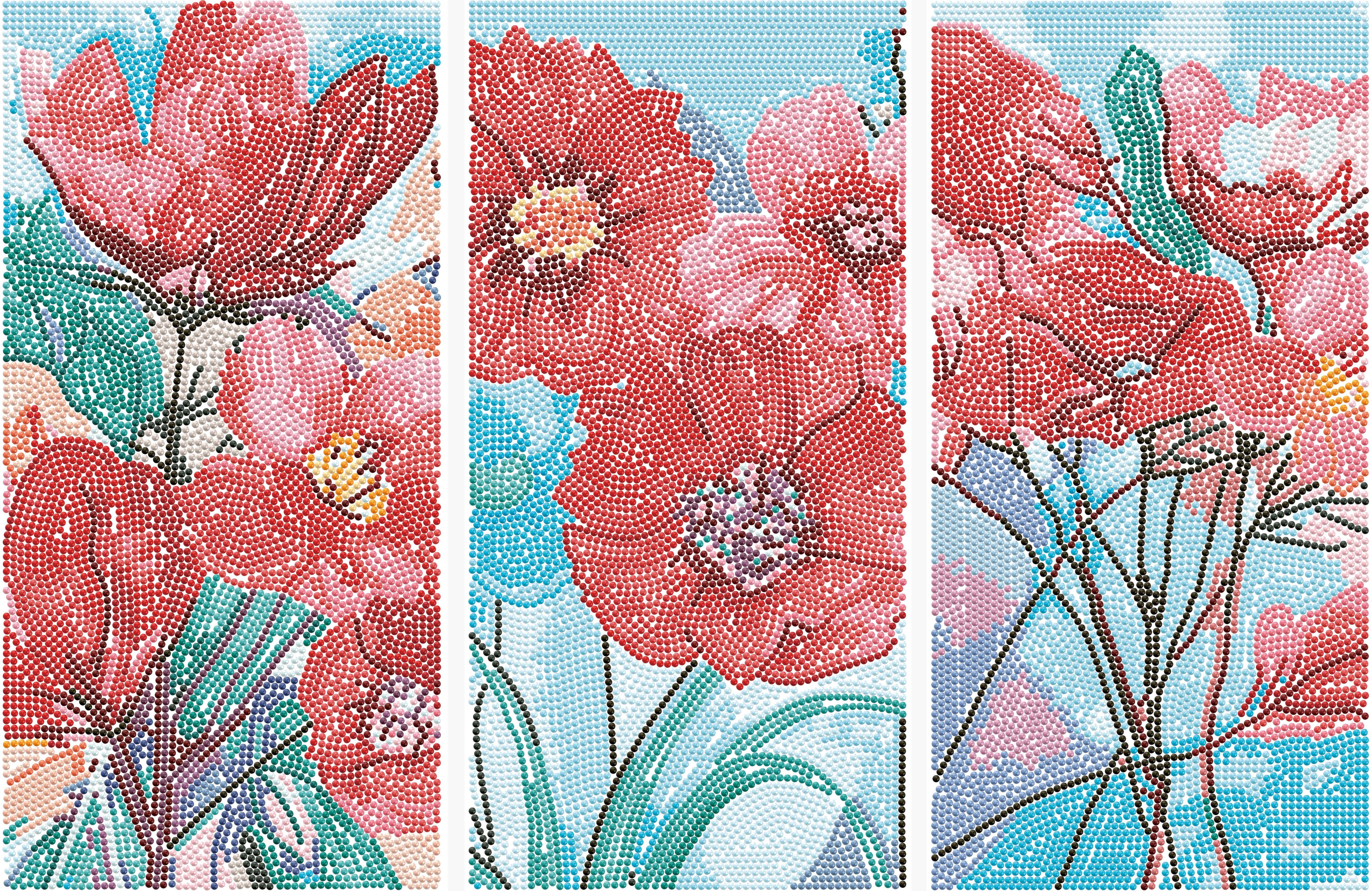 DIAMOND DOTZ® Poppy Triptych Diamond Painting Kit