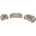 thumbnail image 3 of Meridian Furniture Madeline Beige Chenille Fabric Chair, 3 of 15