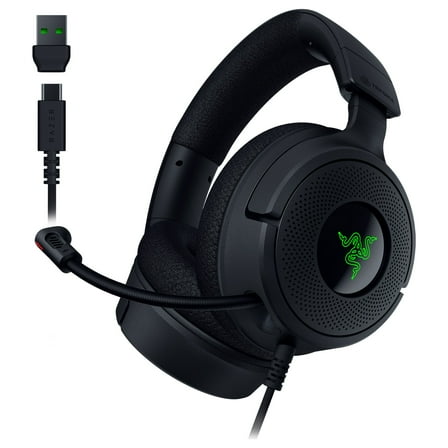 Razer Kraken V4 X Wired Gaming Headset with Chroma RGB for PC, Mac, PS5, Switch, Smartphone, Black
