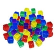 thumbnail image 3 of 100 Pcs/ensemble Six Faces 10mm Acrylique Transparent Coin Rond Portable Multicolore, 3 of 8
