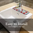thumbnail image 3 of SKYSONIC Faucet Absorbent Mat 3 Pcs Strawberry Flower Kitchen Faucet Splash Catcher Washable Counter Drying Pads Behind Faucet for Kitchen Bathroom, 3 of 7