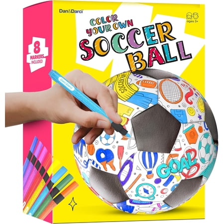 Soccer Ball Coloring Kit for Kids - Soccer Gifts for Girls & Boys - Sports Easter Gifts - 3 4 5 6 7 8 Year Old Boy Birthday Gift - Craft Kits for Kids Ages 4-8 Year - Boy Toys - Games Accessories