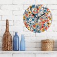 thumbnail image 3 of Round Clock Gold Clock 9.84*9.84 Inch Round Art Clock Decorative Clock Creative Clock Dual-Purpose Clock Wall Clock Clock Fashion Decoration Colorful Flower Cartoon Cute1, 3 of 9
