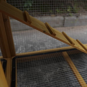 ZephyPaws 60" L Large Rabbit Hutch Outdoor Indoor,Expandable 2-Story Wooden Bunny Cage with Run,Removable Tray,Protection Cover,3 Entrances,Brown