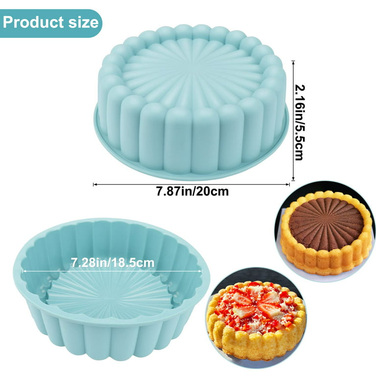 Silicone Charlotte Cake Pan Reusable Mold Fluted Cake Pan Nonstick Round  Molds For Shortcake Cheesecake Brownie