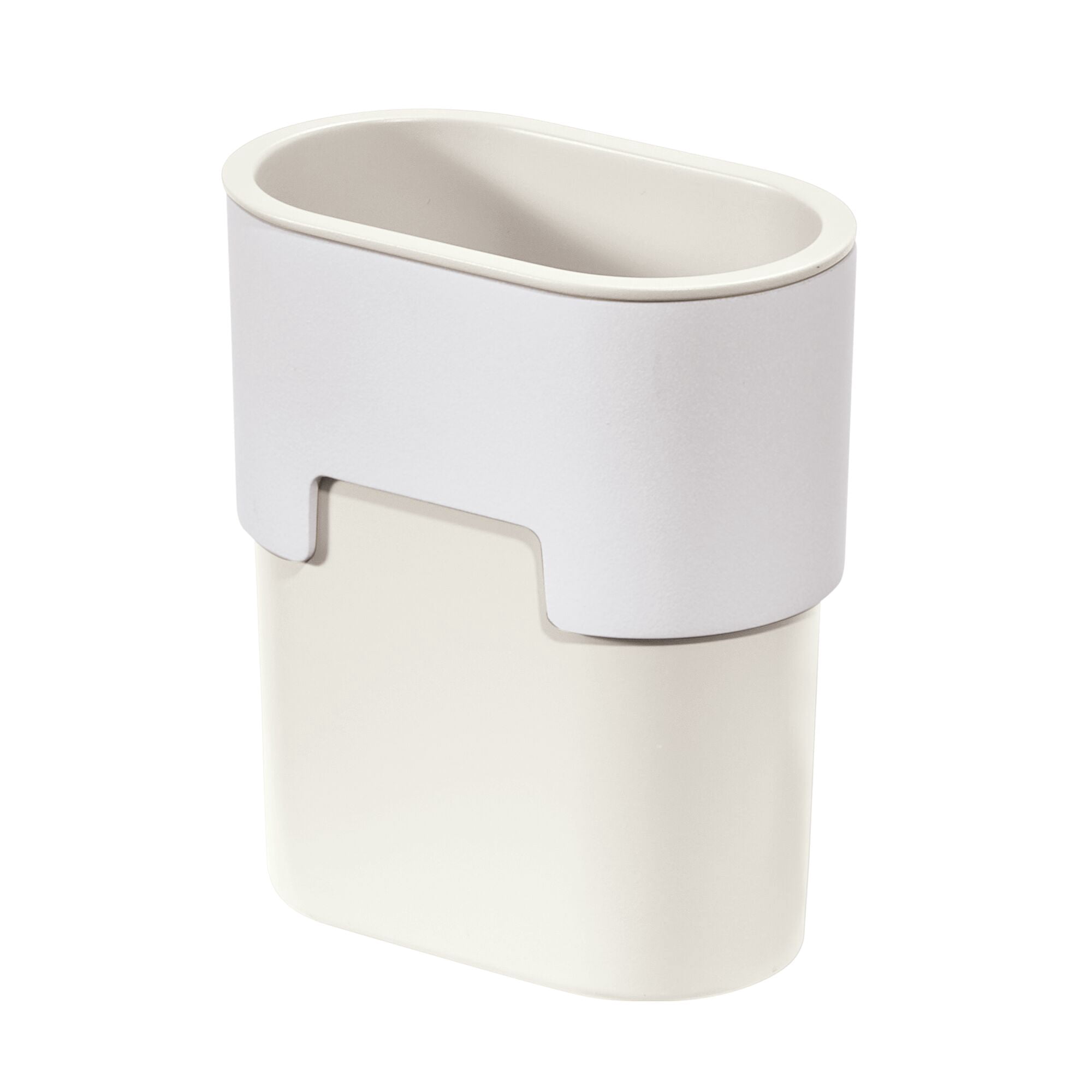 (2 pack) iDesign Self-Adhesive Bathroom Tumbler – Orleans Collection - Coconut/White