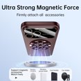 thumbnail image 3 of Magnetic for iPhone 15 Case with Stand, [Compatible with Mag-Safe], [Military Grade Shockproof], [Camera Lens Protector Film] Suction Cup Design Shockproof Protective Rugged Cover, Jujubered, 3 of 6