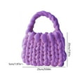 thumbnail image 3 of Bolso tejido a mano para mujer, bolso de hombro de lana islandesa suave a la moda, regalo (púrpura) Tmvgtek Para Estrenar, 3 of 6