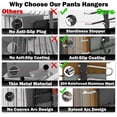 thumbnail image 4 of Perchas para pantalones AUFETQ, 2 unidades, de acero inoxidable, que ahorran espacio, 4 of 7