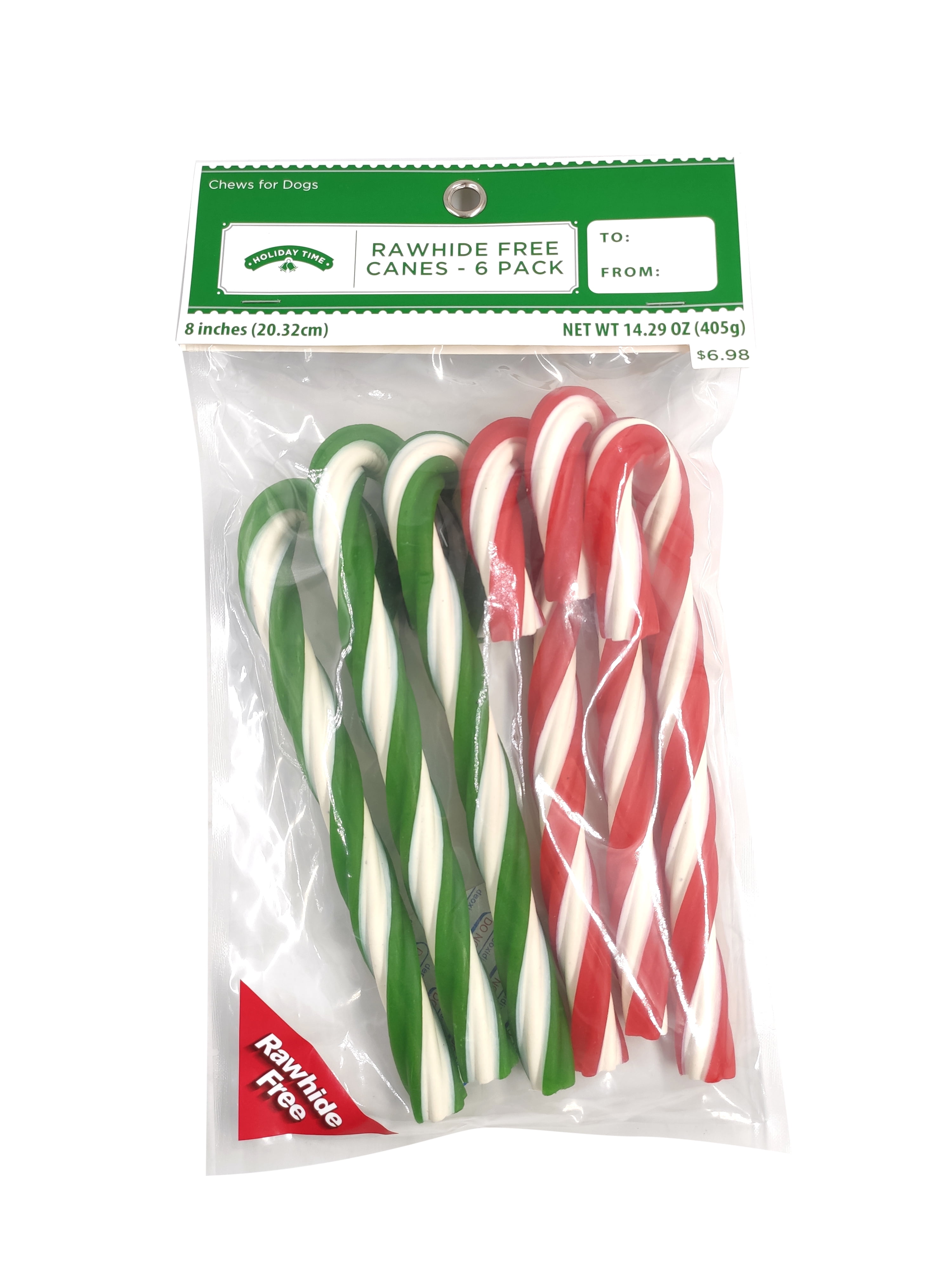 candy cane rawhide bone