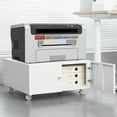 thumbnail image 3 of Mobile Lateral Filing Cabinet Rolling Printer Stand With Storage Metal File Cabinet With 360 Degree Rotation Wheels For Office, 3 of 9