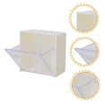 thumbnail image 3 of LEORX Cotton Pad Storage Box White Plastic 1Set, 3 of 8