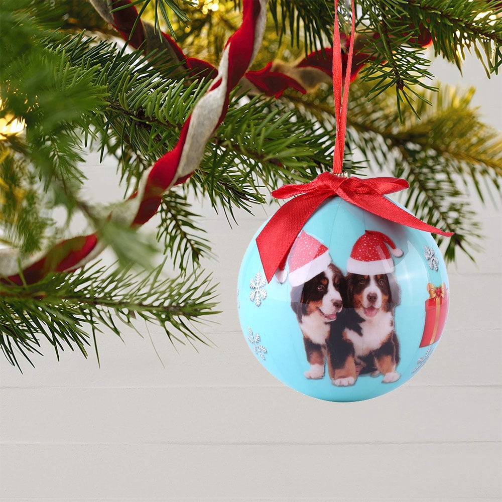 Christmas Dog Ball Ornaments Shatterproof Christmas Tree Decorations Large Hanging Ball Pendants with String for Xmas Tree, Holiday Wedding Party Decoration