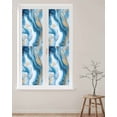 thumbnail image 4 of Abstract Marble Texture Window Privacy Film Blue Shinny Gold White Gradient Art Decorative Glass Window Film UV Blocking Static Cling Non-Adhesive Sticker Covering for Home Door 23.6 x 78.7 inches, 4 of 8