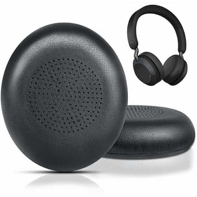 wonima11 Ear Pads Replacement for Jabra Evolve2 65 (65MS 65UC USB)/Evolve2 40 (40UC 40MS USB)/Elite 45h On-Ear Wireless Headphones, Ear Cushions with Protein Leather