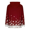 thumbnail image 6 of Xmas Novelty Clothing Women Hooded Sweatshirt Merry Christmas Outfits Snowman Snowflake Shirts Drawstring Pullover Kangaroo Pocket Tops Santa Claus Graphic Garments, 6 of 6