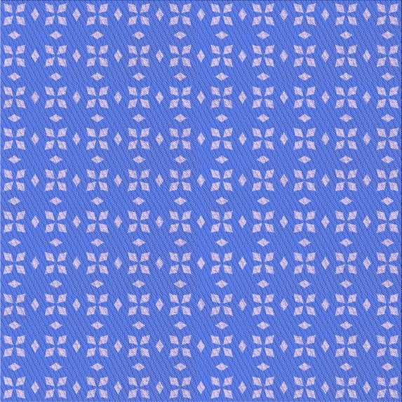 Ahgly Company Machine Washable Indoor Square Transitional Sky Blue Area Rugs, 6' Square