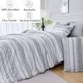 thumbnail image 3 of PERFEMET Boho Aztec Comforter Set Full Size,7 Pieces Grey Bohemian Bedding Set Geometric Stripe Bedding Comforter,Soft Microfiber Bed Set for Bedroom Decor, 3 of 7