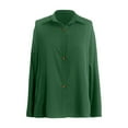 thumbnail image 4 of Dress Shirts for Women, Yigetop Womens Classic Fit Dress Shirts Long Sleeve Button Down Wrinkle Solid Casual Work Blouse Top Button Up Shirt Women Green L, 4 of 5