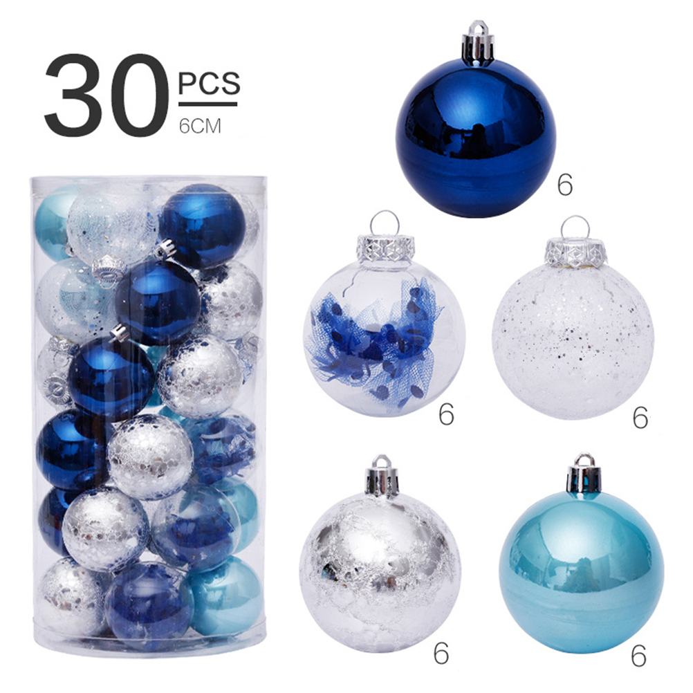 Blue, 1.57//4cm Soarsue 4 Pack 1.57 Christmas Ball Ornaments Xmas Tree Balls Hollween Christmas Decoration for Holiday Wedding Party Decoration