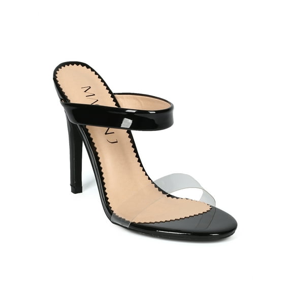 New Women Mackin J 213-62 Patent PU Perspex Double Band Stiletto Sandal