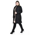 thumbnail image 2 of Abrigo largo de cuello Mao Roman Fashion /Tallas Extras, 3011 (Negro) negro 42, 2 of 6