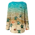 thumbnail image 3 of CLOOCL Women Oversized Blouse Sea Turtle Graphics 3D Print T-Shirt Long Sleeve Casual Female Loose Plus Size Tops, 3 of 6