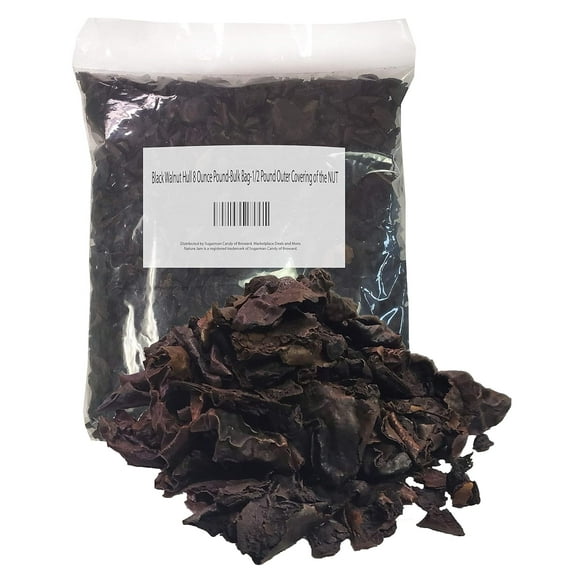 Black Walnut Hull 8 Ounce Pound-Bulk Bag-1/2 Pound Outer Covering of the Nut