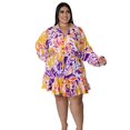 thumbnail image 3 of REDHOTYPE Nouvelle Taille Femmes Mode Casual Chemise Parti Parti à Manches Longues Mini Robe, 3 of 6