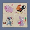 thumbnail image 3 of BEACENOV Toddler Puzzles,Set of 8,Wooden Jigsaw Puzzle for 1 2 3 Year Old Baby Boys or Girls,Toddlers Gift,Preschool Learning Educational Toy [ Color & Shape Cognitive Skill ] (Farm Animal Puzzle), 3 of 5