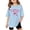 Blue, variant on Girls Top Girl Short Sleeve for Easy Everyday Wear Flexible Fit Tee for Kids Breathable Blend Top for Girl and Boys All Season Kid's Top