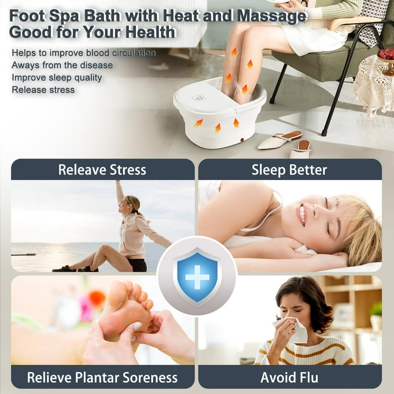 Foot Massager，Foot Soak Tub，Heated Foot Spa，Portable Spa，with Pedicure Foot  Rest，Foot Spa Bath with Heat and Bubble Massageand Jets， Callus, Fungus and  Dead Skin Remover - Yahoo Shopping