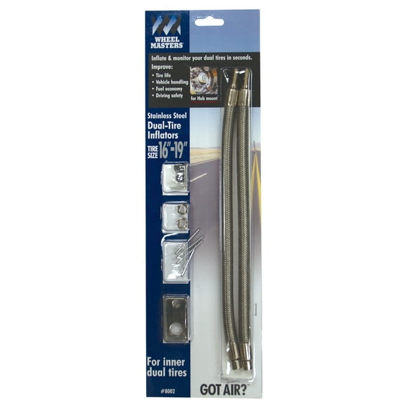 Wheel Masters 8002 AM2 Hose Extenders For 16"-19.5" Wheel Liners & Covers - 2 Hose Kit, Hub Hole Mount