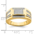 thumbnail image 4 of Auriga Fine Jewelry 10K Yellow Gold Men's CZ Signet Ring Size 10.5, 4 of 6