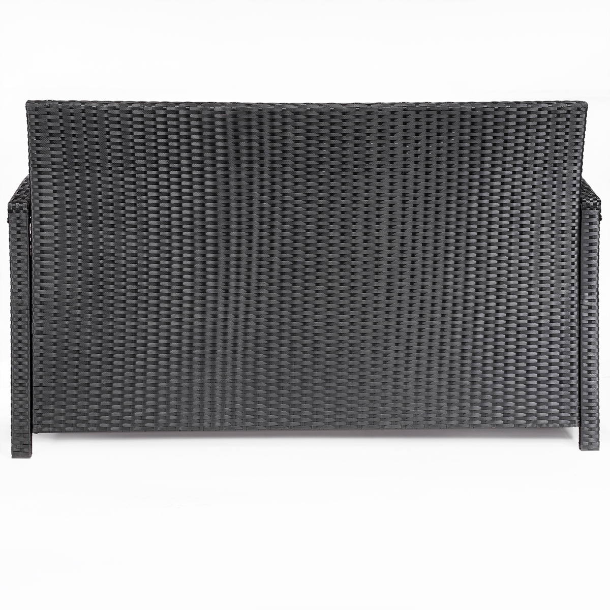 Outdoor Storage Bench with Cushion Weather Resistant Storage Bench, Black - image 5 of 7