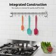 thumbnail image 5 of U-Taste 600°F High Heat Resistant Silicone Spatula Set of 3, BPA-Free Food Grade Kitchen Cooking Baking Mixing One Piece Seamless Flexible Rubber Scraper for Nonstick Cookware (Multicolor), 5 of 10