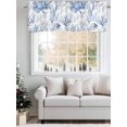 thumbnail image 5 of Summer Blue Coral Valances for Windows, Rod Pocket Kitchen Valance Curtains - Soft & Washable Small Window Treatment for Living Room,&nbsp;Bathroom, Sea Fish Shell, 54x18inch, 5 of 9