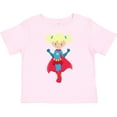 thumbnail image 3 of Inktastic Superhero Girl, Cute Girl, Blonde Hair, Red Cape Girls Toddler T-Shirt, 3 of 5