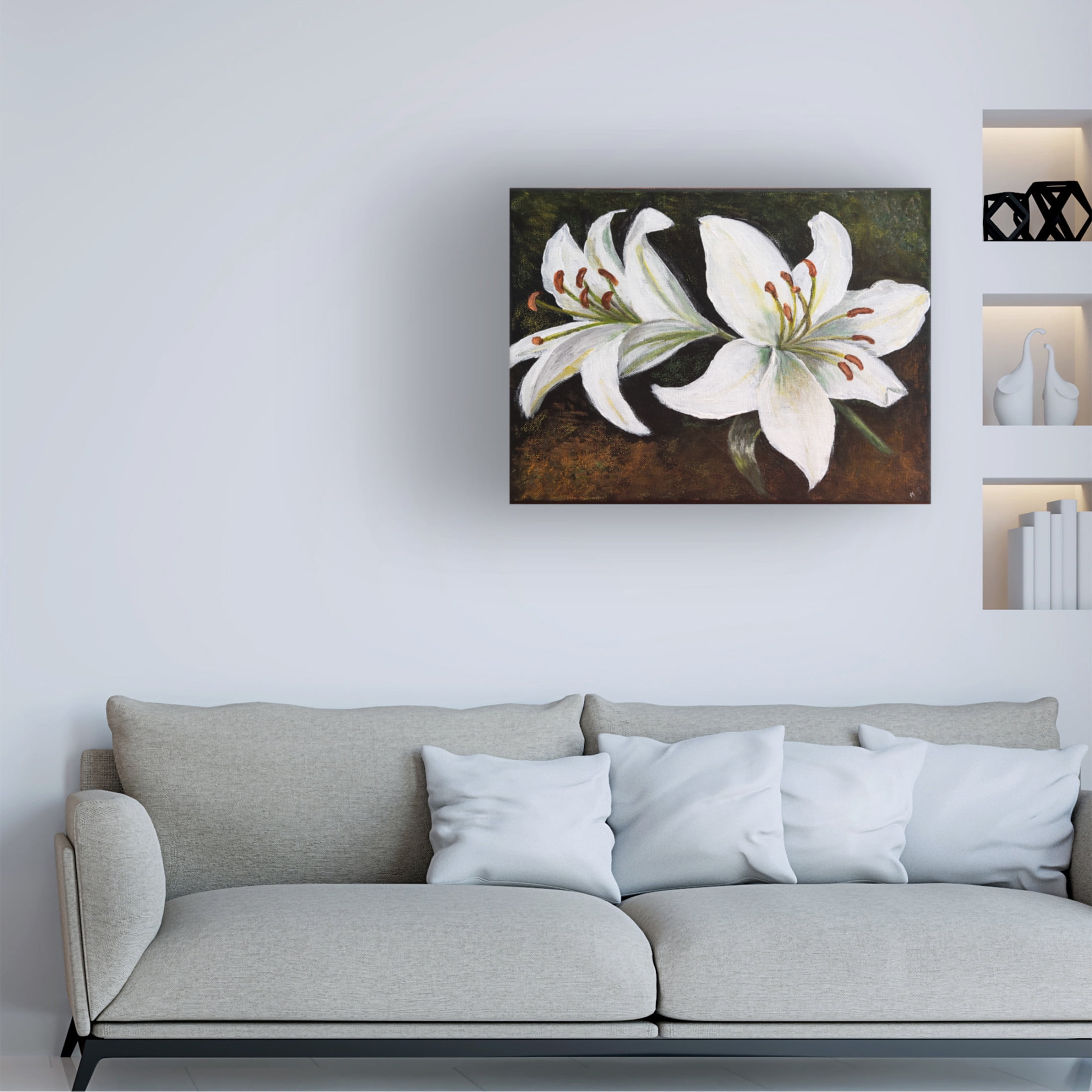 Margo Starkey 'White Lily, 2022' Canvas Art - 24 x 18 Inches