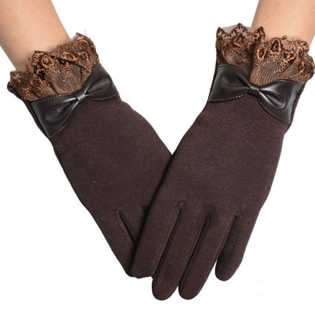1Pair Winter Warm Touch Screen Riding Drove Gloves for Women