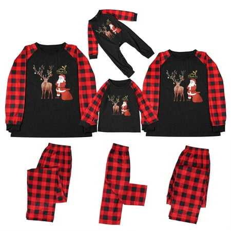 

Family Matching Pajamas Christmas Gifts for Men Printed 2 Piece Base Layer Thermal Underwear Set for Women