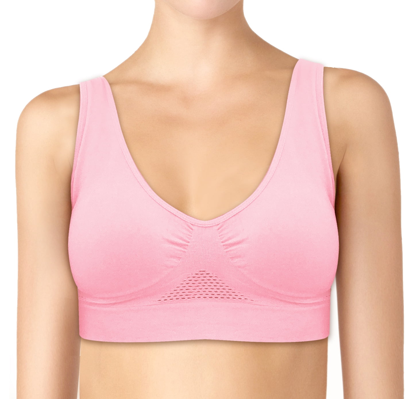 Pretty Seamless Women's Nylon Breathable Comfort Bra (4-Pack)
