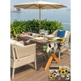 thumbnail image 4 of Outdoor Tablecloth with Umbrella Hole and Zipper, Farmhouse Sunflowers Rectangle Table Cloth 60x102 Inch Waterproof Tablecloth, Western Star Country Bird Pine Cone Picnic Table Cover for Patio, 4 of 7