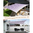 thumbnail image 4 of Sun Shade Sail 12x16Ft Flower White Cherry Blossoms Purple Background Uv Block Sunshade Canopy Outdoor Shade Cover Rectangle Shade Cloth For Patio Garden Yard Deck Pergola, 4 of 6