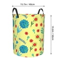 thumbnail image 6 of DouZhe Waterproof Collapsible Large Laundry Baskets, Retro Yellow Flower Design Prints Circular Hamper with Handles, 6 of 7
