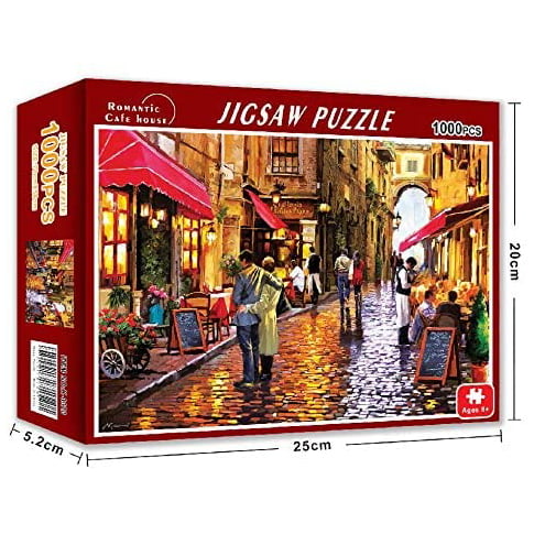 Coffee Street 1000-Piece Jigsaw Puzzles Picture Landscape Adults Kids Toy Gift 