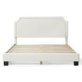thumbnail image 5 of Furniture of America Lila Boucle Fabric Mattress Ready Queen Bed in White, 5 of 5