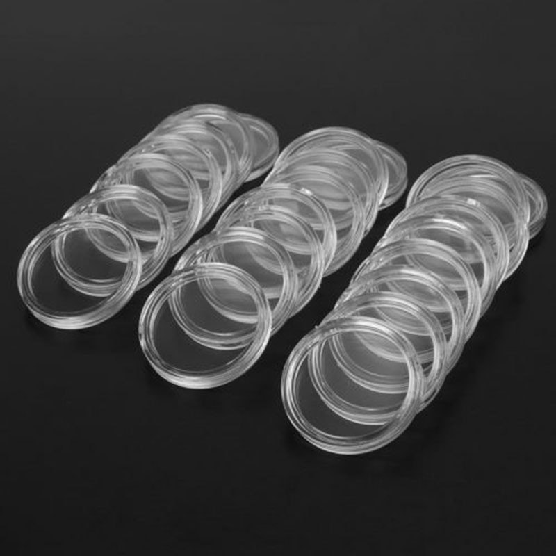 100 Capsules Transparentes 28 Mm Pour Pièces De Collection - Protection Contre Rayures, Lot De 100 - 7