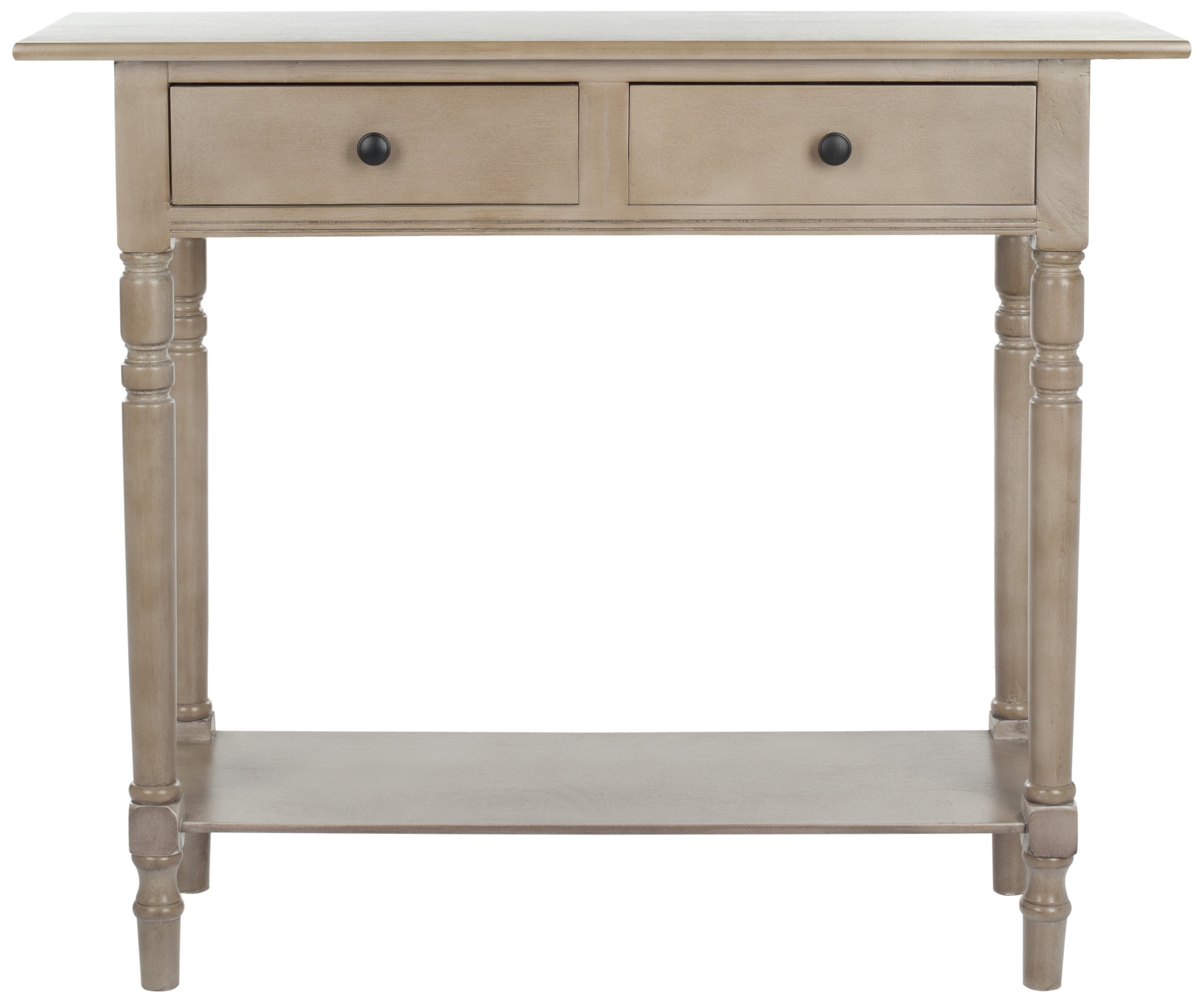 SAFAVIEH Rosemary Solid Contemporary 2 Drawer Console with Shelf, Vintage Grey